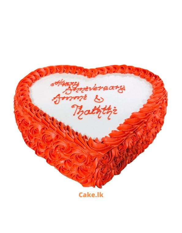 Red floral Anniversary Cake 1.5kg